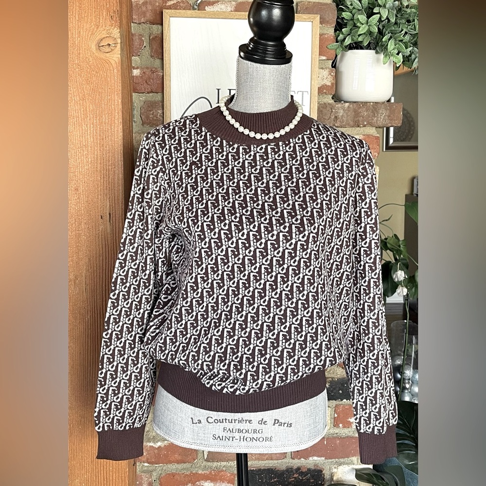 Brown knitted sweater